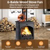Stove Fan 6 Blade Mini Fireplace Fan Heat Powered Wood