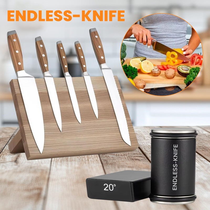 ENDLESS-KNIFE Rolling Knife Sharpener™ - Knife Sharpening Made Easy -