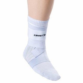 Zamst A1 White Ankle Brace for Sports - Breathable Sports Ankle Support for Men and Women with Adjustable Three Way Straps for Moderate Lateral Ankle Sprain - Left, Large