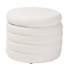 Baxton Studio Tabitha Ottoman, One Size, Ivory