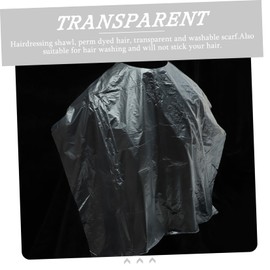 FOMIYES 100PCS Disposable Haircut Capes Transparent Hairdressing Shawls for Salon Home Use Lightweight Breathable Hair Cutting Apron Unisex Design Comfortable Durable
