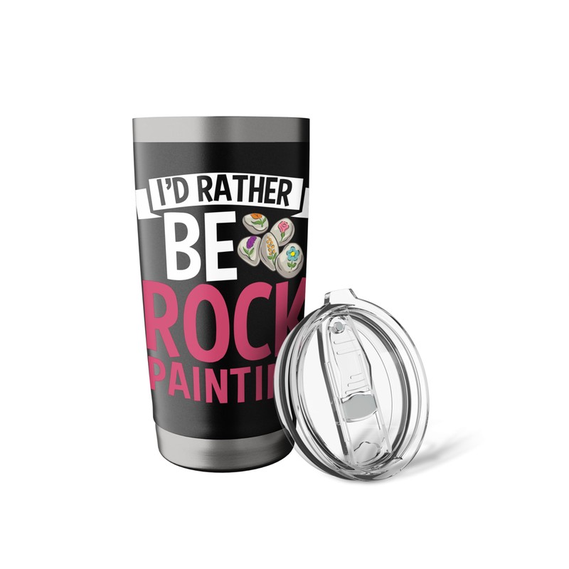 Rock Painting Funny Stone Paint Arts Stainless Steel Insulated Tumbler