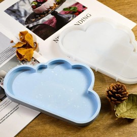 Finger Heart Cloud Shaped Trinket Tray Resin Mold, Jewelry Dish Concrete Mold
