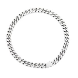 12mm Miami Cuban Link Chain for Men Women 316L Stainless Steel Hiphop Silver Color Choker Necklace 16/18/20/22/24/26 Inches (24 inches)