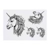 4 x 'Unicorn Mane' Temporary Tattoos - Water Resistant, Skin-Safe,