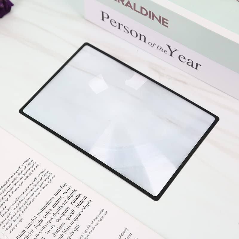 Chargenyang 5 Pcs 3X Premium Magnification Page Magnifier Fresnel Lenses