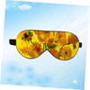 LALAFINA Sunflower Pattern Silk Eye Mask Double Creative Eyepatch for