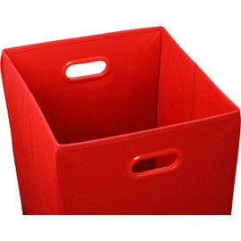 Simple Houseware Foldable Closet Laundry Hamper Basket, Red