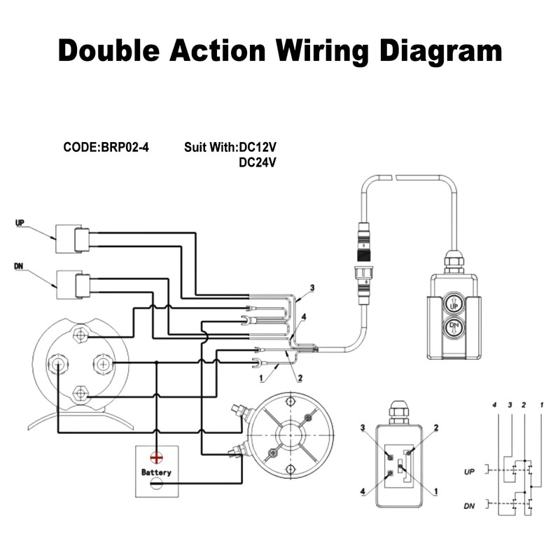 NORJIN 4 Wire Dump Trailer Remote Control Switch for Hydraulic