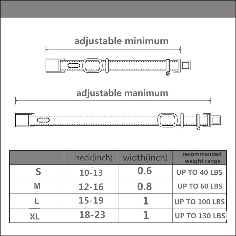 chede Basic Classic Luxury Padded Leather Dog Collar,The Seatbelt Buckle,for