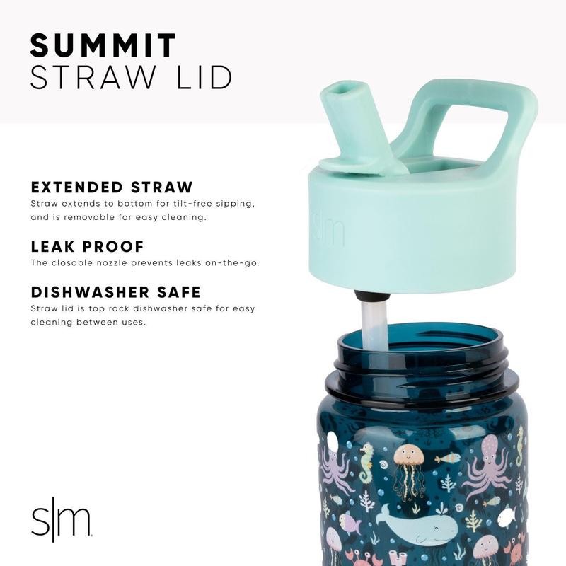 Simple Modern Kids Summit Plastic Water Bottle with Leak Proof