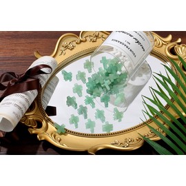 QINJIEJIE Pack of 20 Cross Crystals Stone Natural Green Aventurine Crystal Cross Gemstone Colourful Bag Crosses Charm Worry Stones Easter Decor Quartz Gift