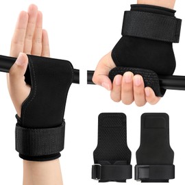 Kiiwah Beast Mode Lifting Straps Strength Training, Leather Lifting Straps with Rubber Pad for Strength Training, Wrist Straps, Fast Grip Lifting Straps for Deadlifts, Bodybuilding, Weightlifting