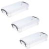 3 Pieces Plastic Transparent Pen Box, Stackable Transparent Pen Box,