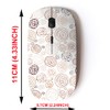 CJCBROES 2.4G Wireless Mouse with Cute Pattern Design for All