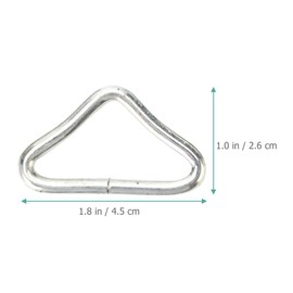 Gatuida Pack of 30 Triangle Trampoline Parts Portable Triangle Buckles Professional Trampoline Rings Silver
