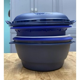 Tupperware Smart Multi-Cooker Microwave Steamer Cooker Cobalt Blue-New-SHIP INCL