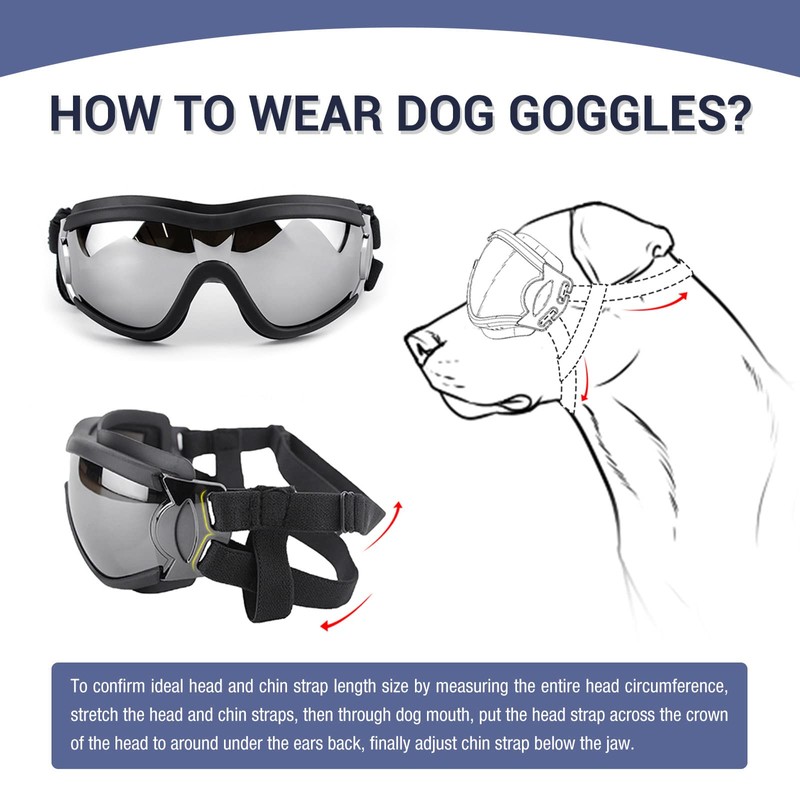 Billionchains Pack of 2 Dog Goggles Dog Sunglasses for Medium