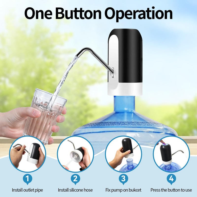 Water Dispenser for 5 Gallon Bottle, USB Charging Water Bottle