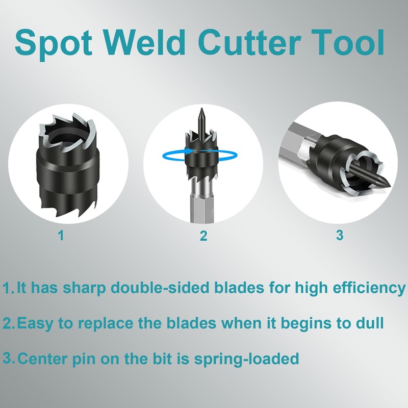 Spot Weld Cutter, Sheet Metal Hole Cutter, Punch Remover Panel