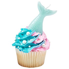 Bakery Craft Mermaid Tail Shaped Birthday Candle - 1 Count - 26279