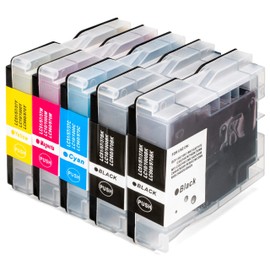 ESMONLINE 5 Compatible Printer Cartridges to Replace Brother LC-1000 LC-970 DCP 130C 135C 150C 330C 350C 540CN 560CN 750CW 770CW MFC 235C 240C 260C 3360C 440CN 465CN 5460 CN 5860. CN CN 660CN 680CN