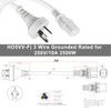 White PC IEC Power Cable 2m Ac 250V 10A Australian