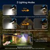 Clip On Solar Motion Lights Outdoor Waterproof, 800LM, 70 LED,