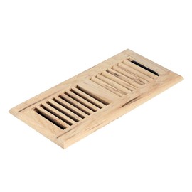 Homewell Hickory Wood Floor Register, Drop in Vent Cover with Damper, 4x10 Inch, Unfinished