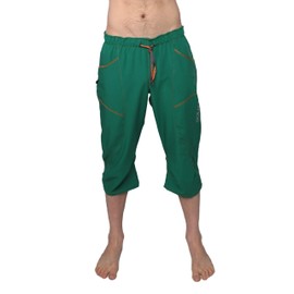 Ucraft "Xlite Rock Climbing Bouldering and Yoga Knickers ¾ Men's and Women's Capri Pants. Lightweight, Stretchy, Breathable (XS, Green)