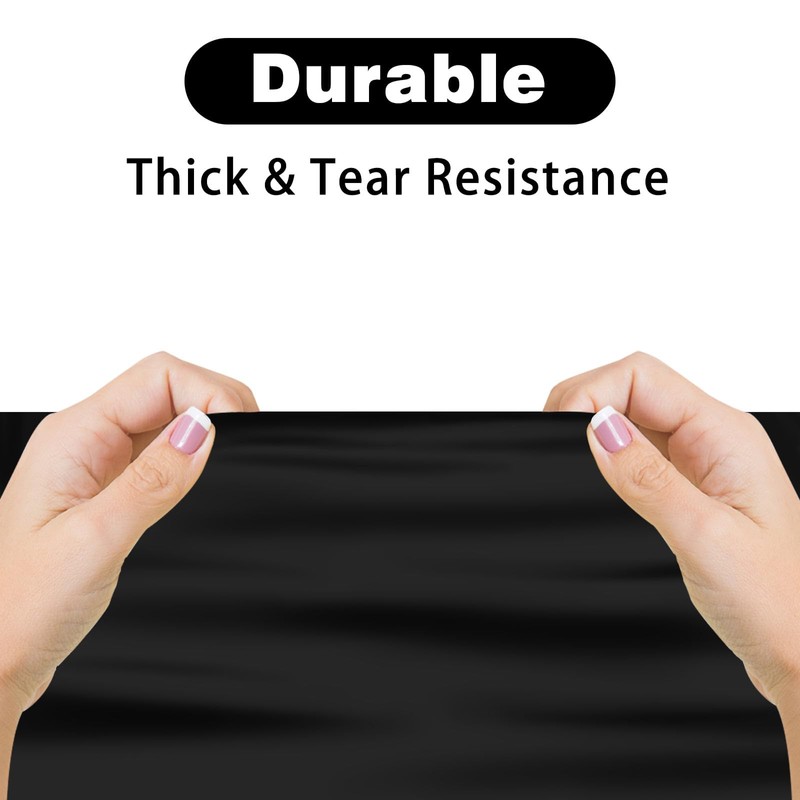 Kopokita 2 Pack Black Round Disposable Plastic Tablecloths 84 inch