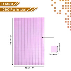 MECCANIXITY 10800 PCS Glass Mirrors Disco Ball Tiles Self-Adhesive Pink Mirror Mosaic Tiles 5 x 5mm for Disco Ball, DIY Craft, KTV Decoration 18 Sheet