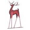 20" Red Metal Standing Reindeer
