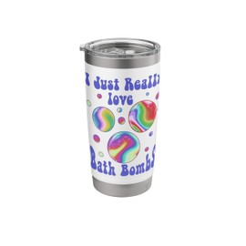 I Just Really Love Bath Bombs Retro Vintage 60’ & 70’s Stainless Steel Insulated Tumbler