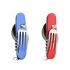 FUZVOL Folding Camping Cutlery Set Stainless Steel Portable Utensil 6