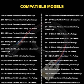 WALSIO 3050-P Brake Control Wiring Harness Adapter for 2004-2020 Nissan Titan/Armada/Frontier, 2005-2024/NV, 2004-2017 Infiniti QX56 QX80, 4 Pin Plug-in Trailer Brake Controller Adapter