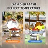 4-Pack 5QT Round Stainless Steel Chafing Dishes for Buffet with