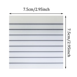 ONLYKXY 4 Pack Transparent Sticky Notes 7.6x7.6CM Self-Stick Book Tabs 200 Sheets Waterproof PET Markers Sticky Notes Pad (White-with Line)