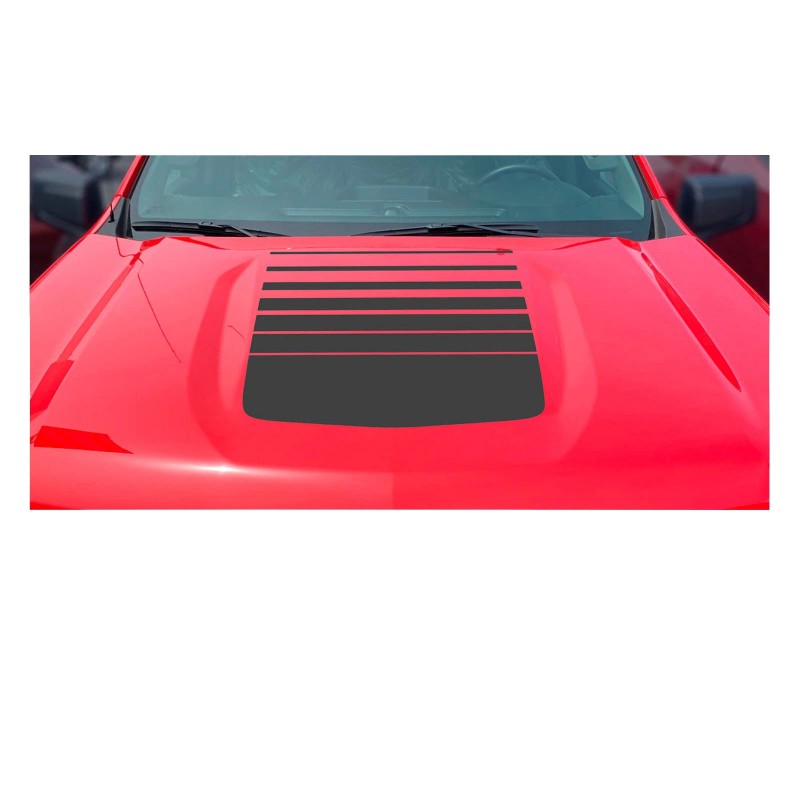 EmblemsPlus Chevy Silverado Matte Black Fade Hood Decal Graphic 2019-2025