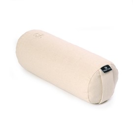 Yoga Studio Organic Lightweight Kapok Mini Bolster Perfect for Yoga and Back Stretching 32x12cm (Ecru)