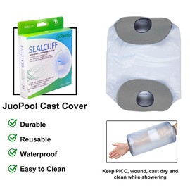 PICC Line Shower Cover, PICC Line Covers for Upper Arm, Reusable PICC Line Sleeve, Waterproof Cast Cover for Shower Arm, IV Protector Bag for Bath(Large: Weight > 185lbs)