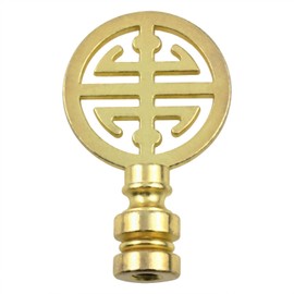 Lovelysp Cap Knob Lamp Decoration Antique Brass Finials for Lamps Solid Metal Screw Cap Knob Lamp Finials (Brass) 1PCS