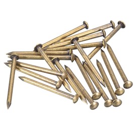 sourcing map 20 Pcs Small Tiny Nails 2.8mmx40mm(DXL) Tiny Brass Nails Hardware Nails Small Nail for Wooden DIY Decorative Boxes Household Accessories, Bronze Tone