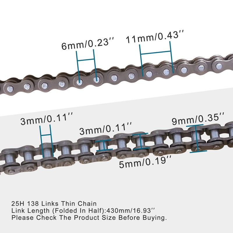 GOOFIT 25H 138 Chain for 2 Stroke 47cc 49cc Pocket