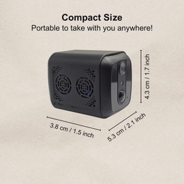 WOLF SHIELD HD WiFi Innenkamera, 30-Tage Standby, WiFi Wireless Mini Kamera, Innenkamera für Heimsicherheit, Nachtsicht Bewegungsaktivierte Warnungen