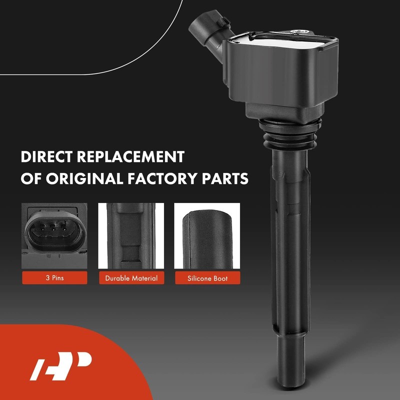 A-Premium Ignition Coils and Spark Plugs Kits (3-pin) Compatible with