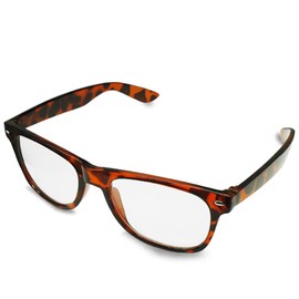 Stylish Neon Geek Glasses Festival Fun Party wear 80's Coloured Fancy Dress Costume (Leopard)