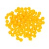 100pcs Yellow TPR Semi-Floating Fishing Lures with Corn Scent, 0.8cm/1cm