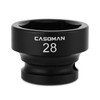 CASOMAN 1/2" Drive 28mm Stubby Impact Socket Set, 6-Point, 1.1"