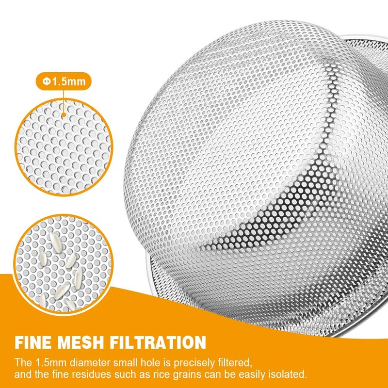 haodex Kitchen Sink Strainer Stainless Steel with Handle (2, Outer